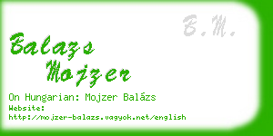 balazs mojzer business card